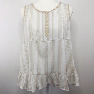 Hem and Thread | Cream Babydoll Tank | L
